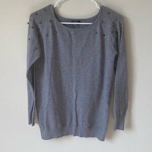 Vila Milano Wool Blend Sweater with Embellishments